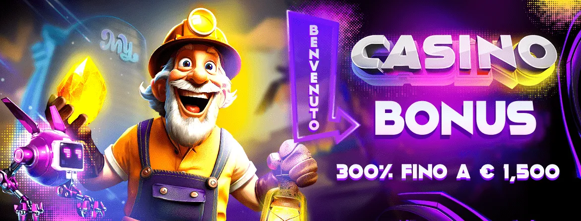 Bonus di benvenuto casinò MyStake del 300% fino a 1.500 €